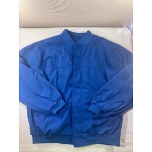 HABAND‎ Mens XL Blue Bomber Jacket Zip Front Pockets Lined Casual Outerwear